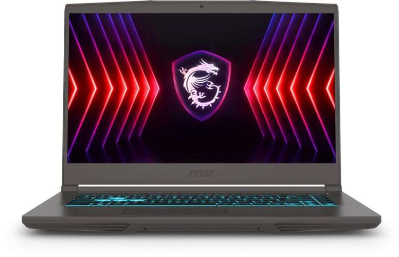 Ноутбук игровой MSI Thin A15 B7UC-283XRU 15.6", IPS, AMD Ryzen 7 7735HS 3.2ГГц, 8-ядерный, 8ГБ DDR5, 512ГБ SSD,  NVIDIA GeForce  RTX 3050 для ноутбуков - 4 ГБ, FreeDOS, серый космос [9s7-16rk11-283]